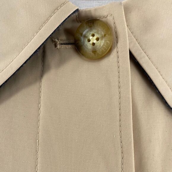 Michael Michael Kors Women’s Tan Full Button Trench Coat Size Large/XL Petite - Picture 4 of 15